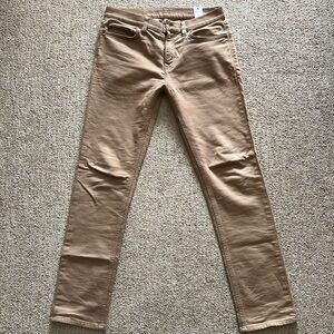 Banana Republic Khaki Tan Traveler slim fit pants 30x32